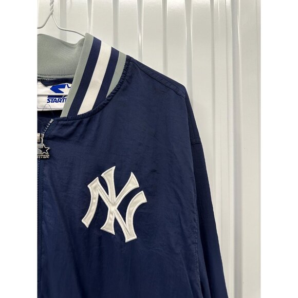Vintage Starter New York Yankees Pullover Jacket | 90s MLB Windbreaker Size 2XL - Picture 3 of 5